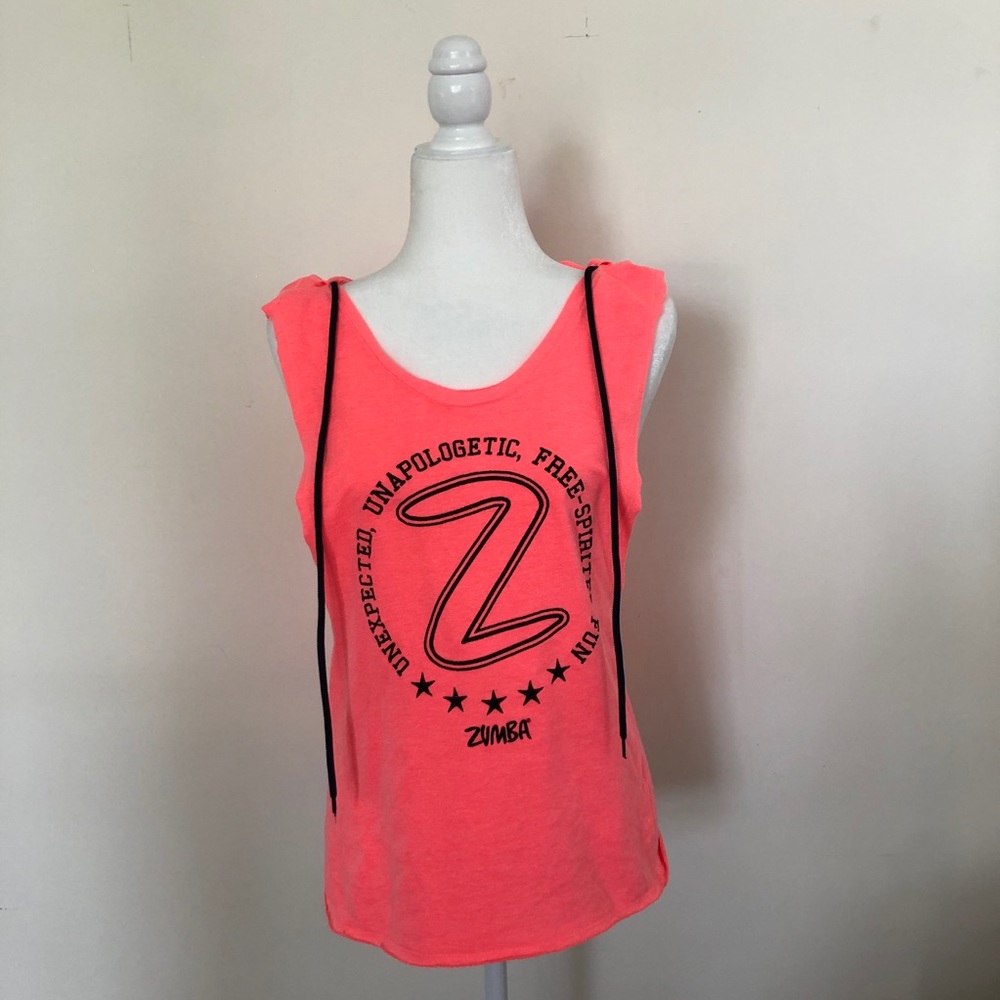 Zumba Sleeveless hoodie bright coral 🌈